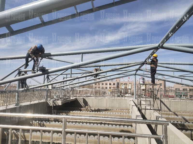 格爾木工業(yè)園污水池異型鋼結(jié)構(gòu)項目 格爾木工業(yè)園污水池異型鋼結(jié)構(gòu)項目