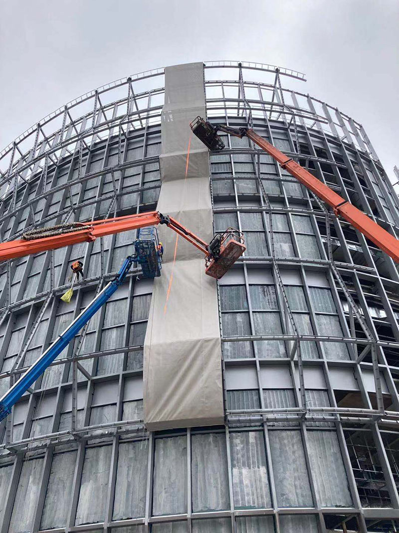 萬豪空間結(jié)構(gòu)員工到紹興國際會展中心PTFE外立面網(wǎng)格膜項目學(xué)習(xí)交流 萬豪空間結(jié)構(gòu)員工到紹興國際會展中心PTFE外立面網(wǎng)格膜項目學(xué)習(xí)交流