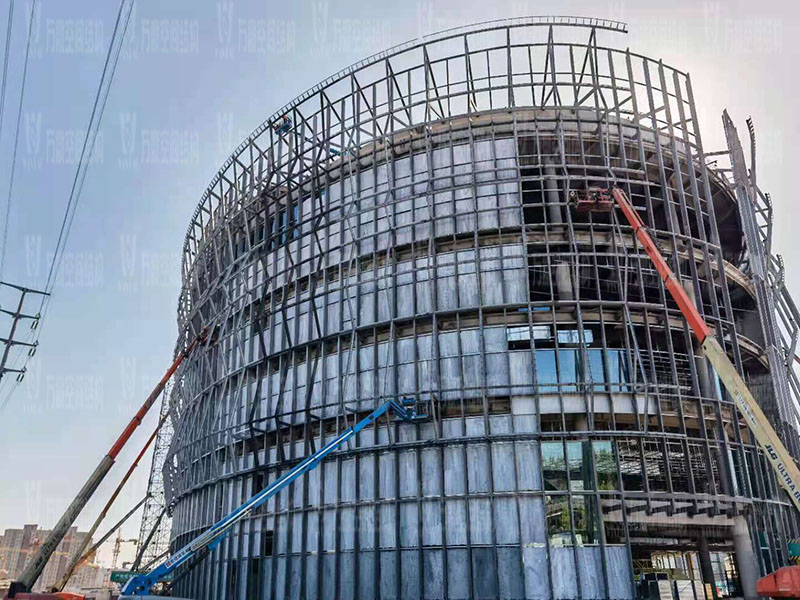 紹興國際會展中心一期B區(qū)會議中心 PTFE外立面網(wǎng)格膜工程竣工 紹興國際會展中心一期B區(qū)會議中心 PTFE外立面網(wǎng)格膜工程竣工