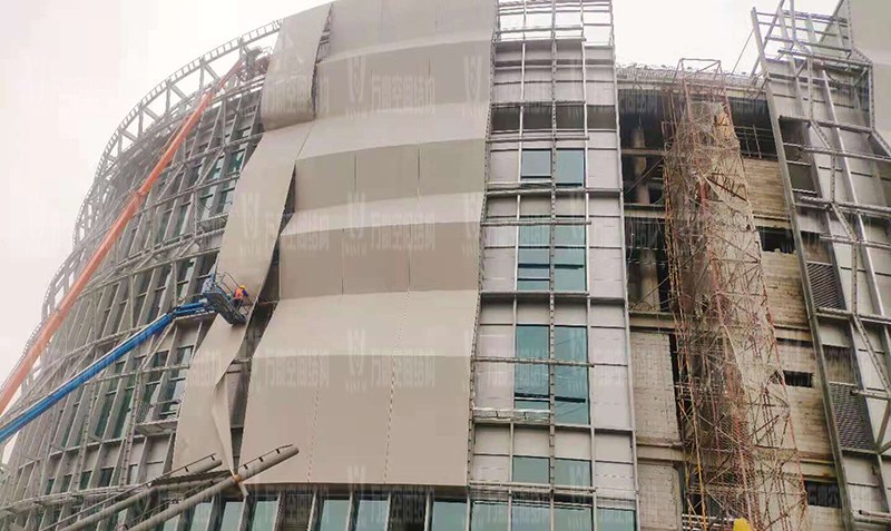 紹興國際會展中心一期B區(qū)會議中心 PTFE外立面網(wǎng)格膜工程竣工 紹興國際會展中心一期B區(qū)會議中心 PTFE外立面網(wǎng)格膜工程竣工