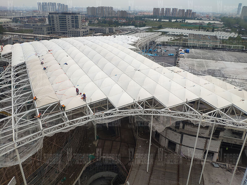 杭州亞運(yùn)會棒(壘)球體育文化中心膜結(jié)構(gòu)項目膜結(jié)構(gòu)安裝中 杭州亞運(yùn)會棒(壘)球體育文化中心膜結(jié)構(gòu)項目膜結(jié)構(gòu)安裝中