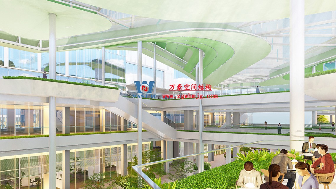 博多森谷項(xiàng)目中庭鋼膜結(jié)構(gòu)工程 博多森谷項(xiàng)目中庭鋼膜結(jié)構(gòu)工程