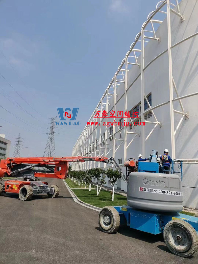 寧波益富樂公司新廠房外立面PTFE網(wǎng)格膜結(jié)構(gòu)工程 寧波益富樂公司新廠房外立面PTFE網(wǎng)格膜結(jié)構(gòu)工程