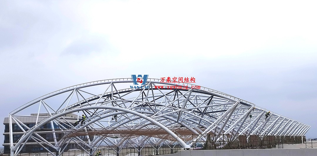 工程進(jìn)度全速推進(jìn)，PTFE膜材張拉在即！