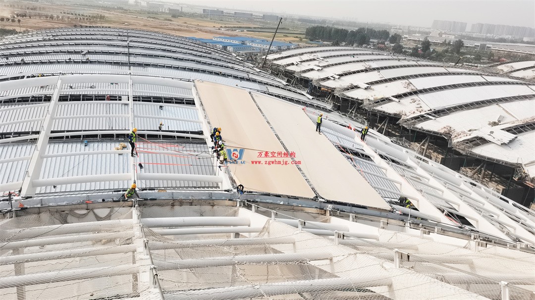 千帆競(jìng)發(fā)勢(shì)如虹｜中原國(guó)際會(huì)展中心膜結(jié)構(gòu)天幕攻堅(jiān)實(shí)錄，擎起中原會(huì)展新地標(biāo)！