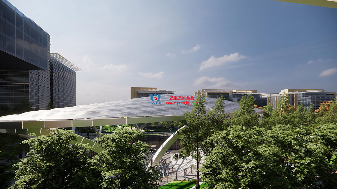 ETFE氣枕膜與雙曲面空間網(wǎng)殼結構結合是什么樣？一起來一睹真容