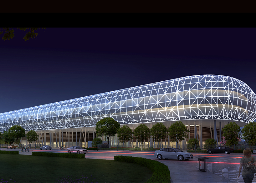 菲仕電機外立面PTFE網(wǎng)格膜結(jié)構(gòu)項目