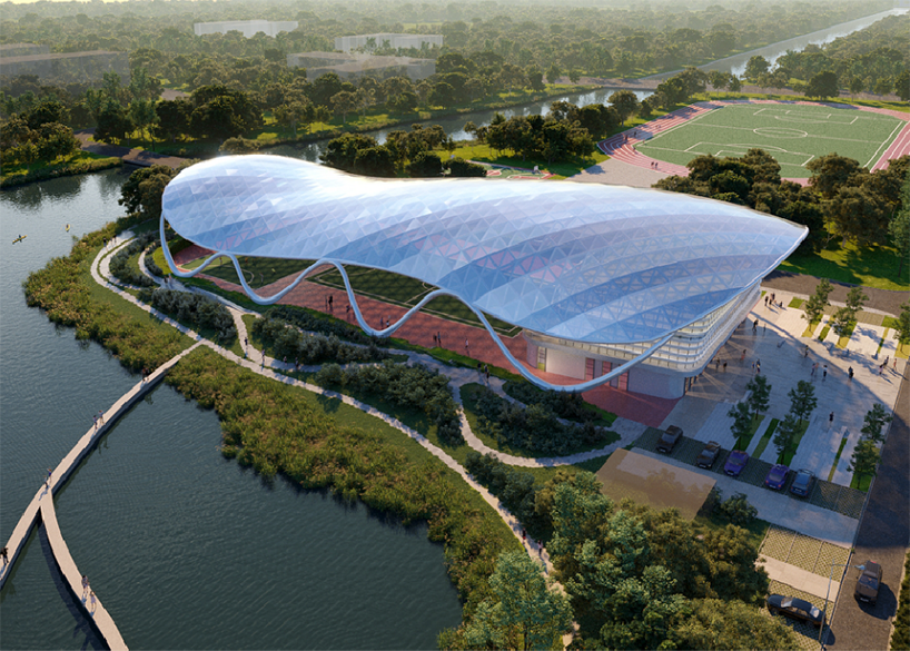上海工程技術(shù)大學(xué)松江校區(qū)風雨操場ETFE膜結(jié)構(gòu)項目