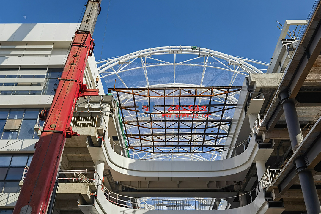 工程進(jìn)度全速推進(jìn)，PTFE膜材張拉在即！