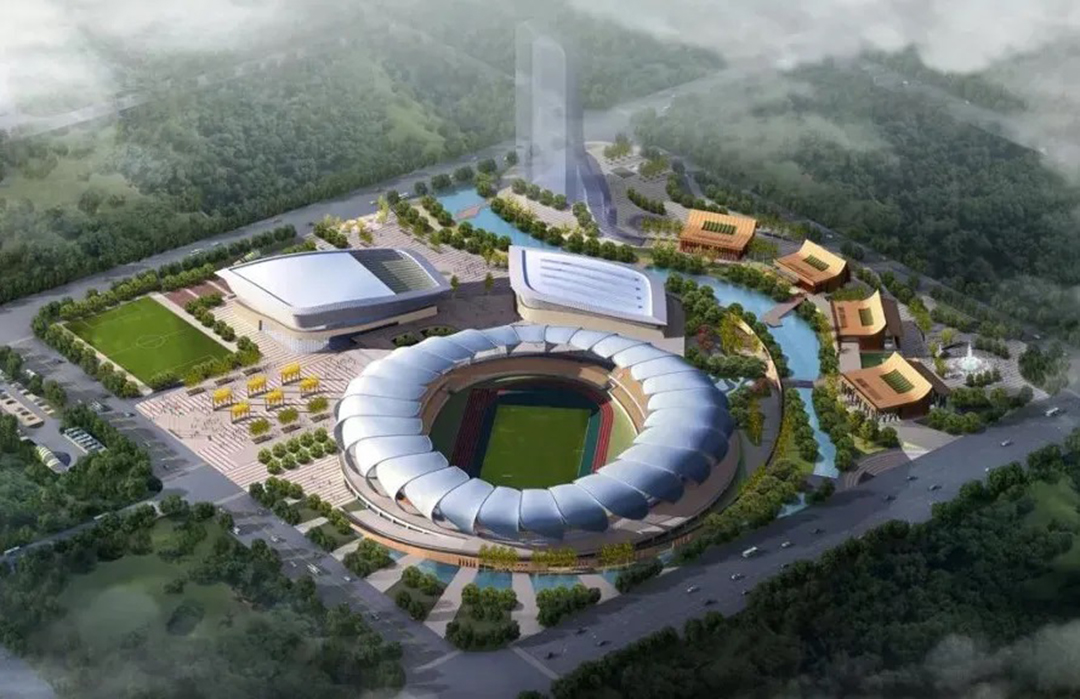 瑞麗國(guó)際文體中心緊鑼密鼓施工中，“盛世之花”即將綻放