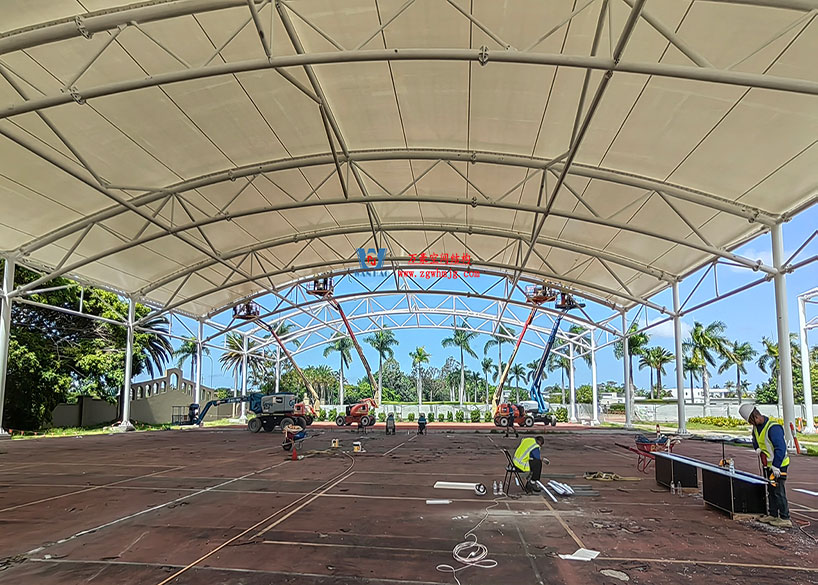 澳大利亞希望島網(wǎng)球中心PTFE膜屋面