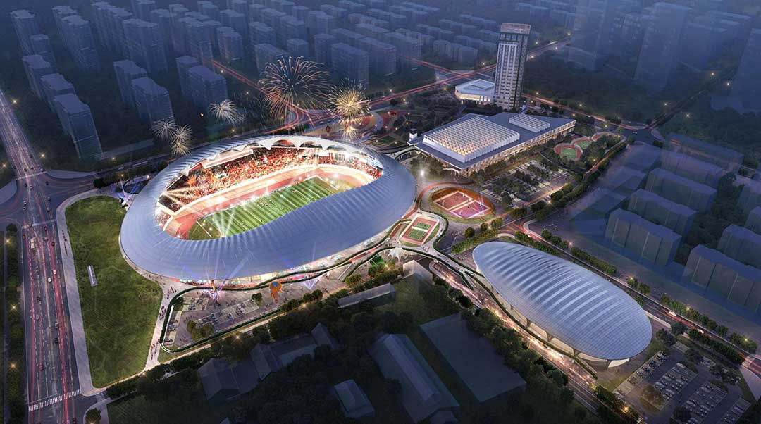 重磅進(jìn)展！蓬萊體育場(chǎng)邁入膜結(jié)構(gòu)安裝關(guān)鍵期，文體新地標(biāo)加速崛起