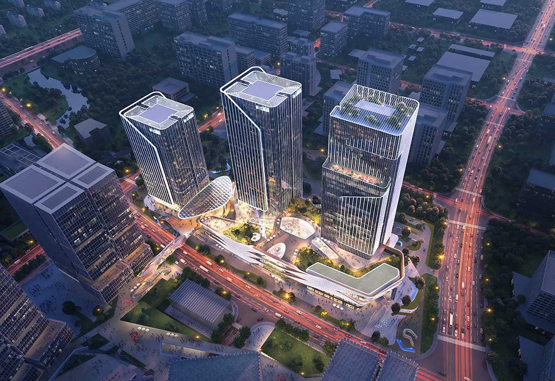 上海集成電路設(shè)計產(chǎn)業(yè)園 ETFE 氣枕膜結(jié)構(gòu)完美收官，點亮張江 